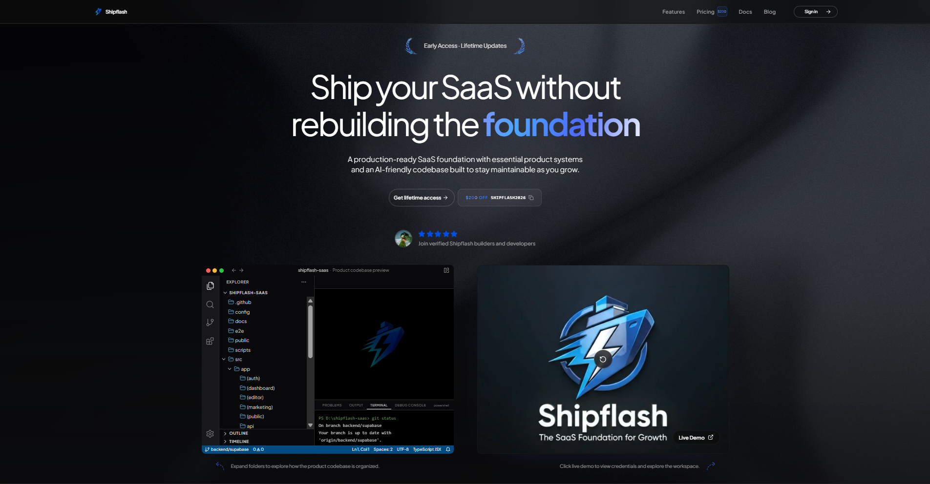 Shipflash — Hero Headline